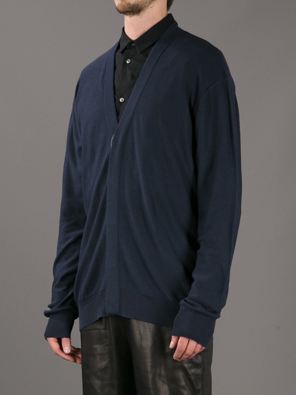 mens loose fit cardigan