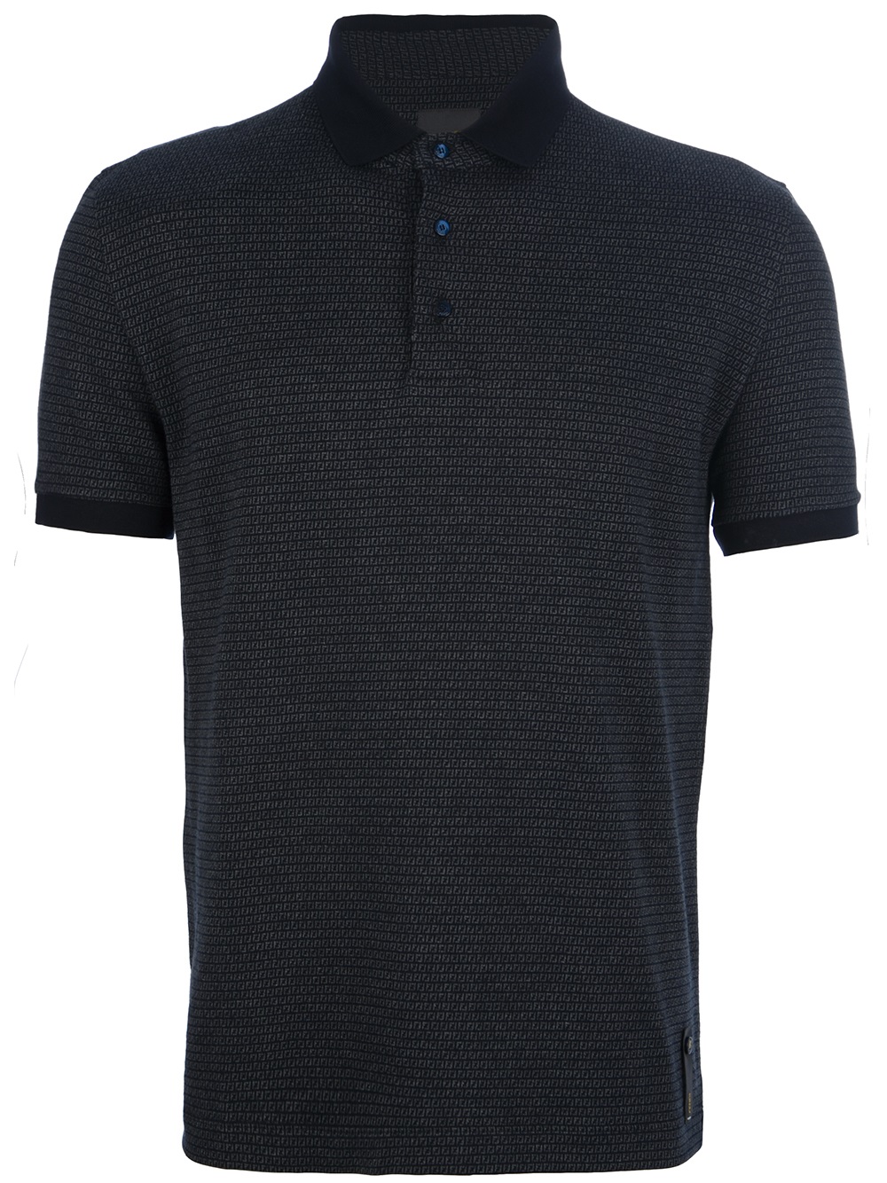Fendi Monogram Polo Shirt in Black for Men | Lyst