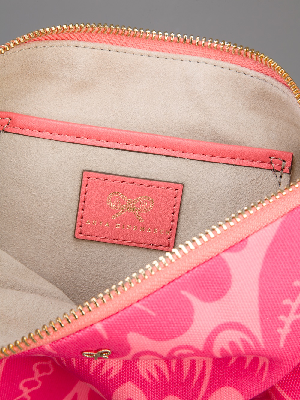 Lyst Anya Hindmarch Tassel Zipper Clutch in Pink