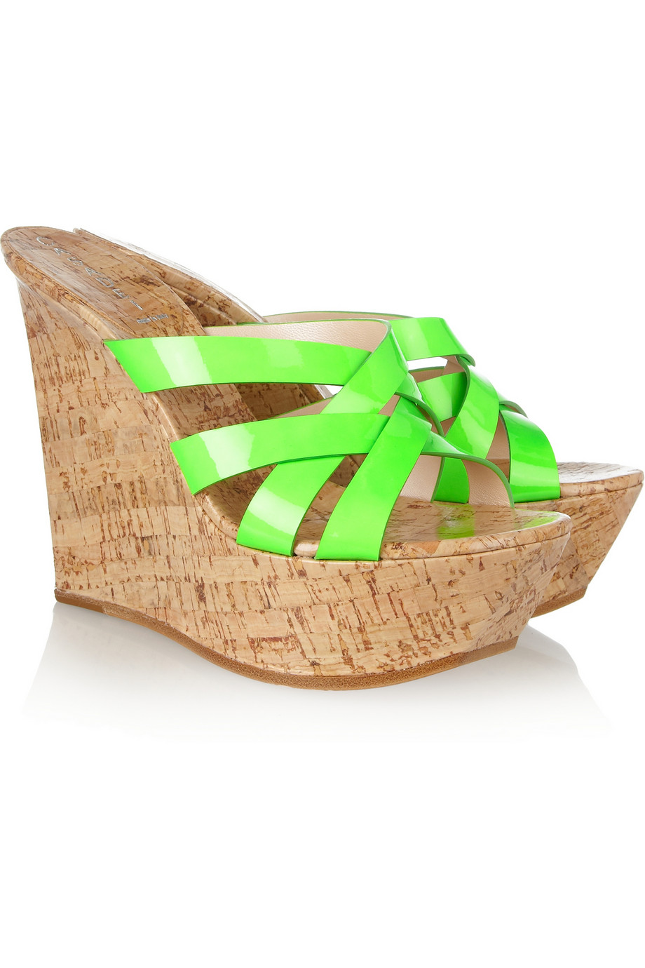 lime green wedge sandals