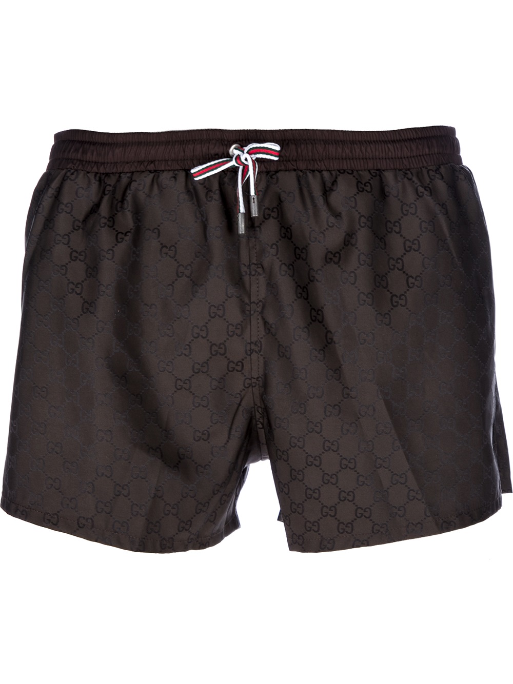 Gucci Monogram Swim Shorts in Brown 