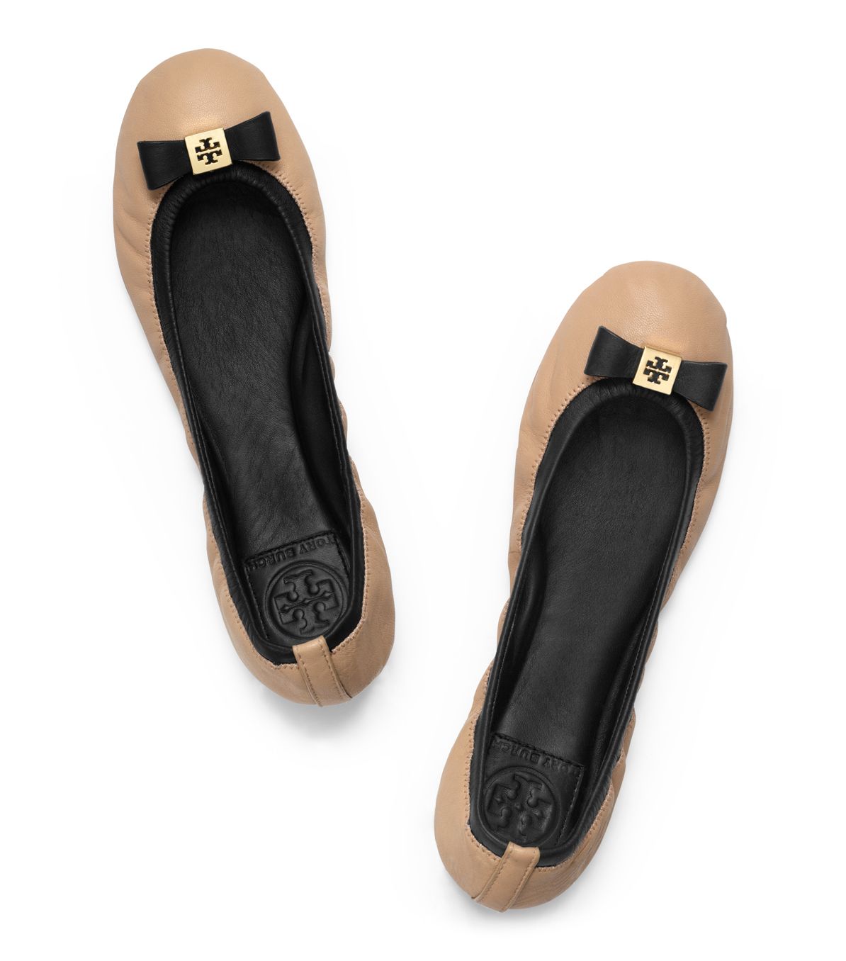 Tory Burch Eddie Bow Ballet Flat in Natural - Lyst