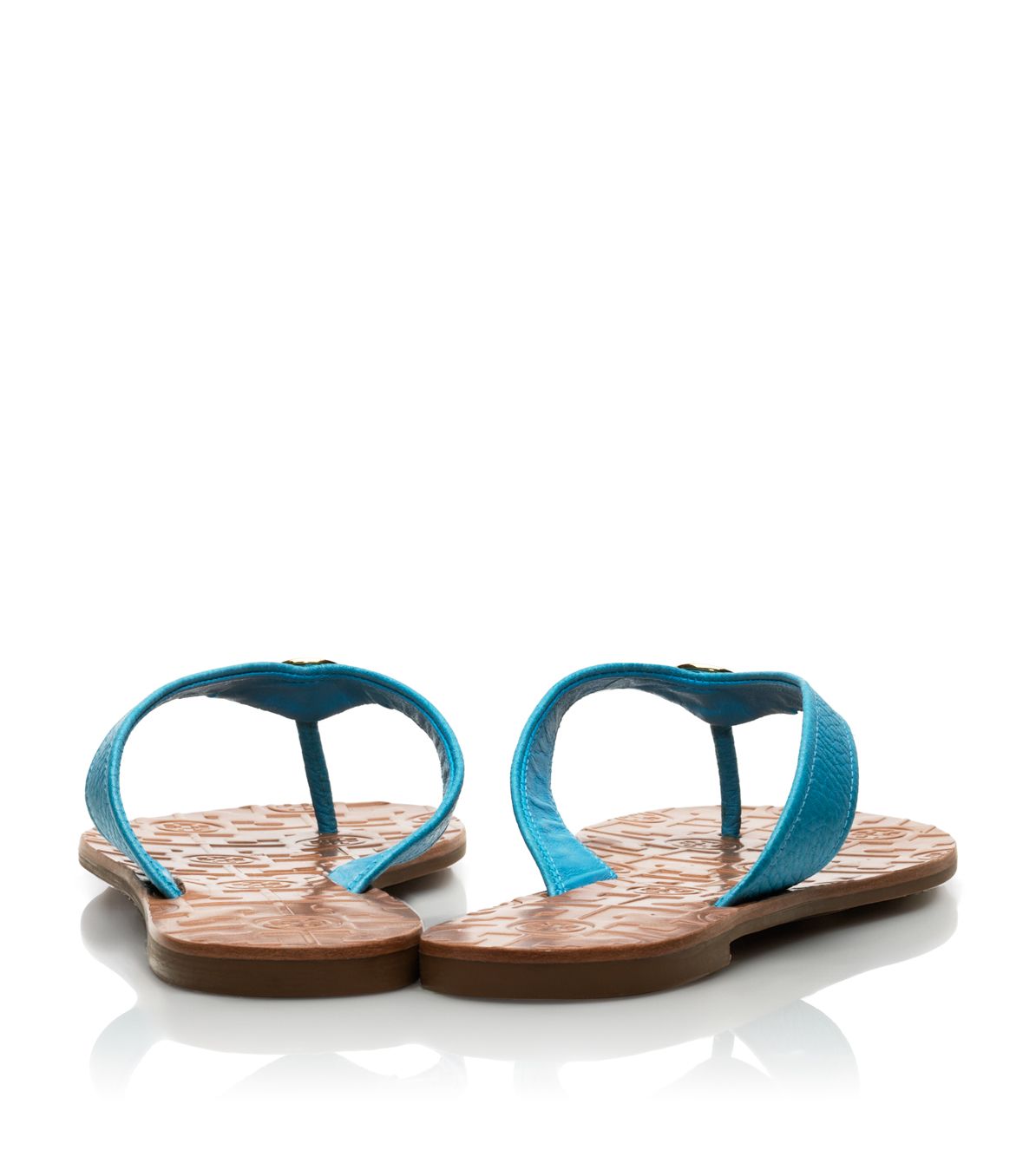 Tory Burch Tumbled Leather Thora 2 Sandal in Blue - Lyst
