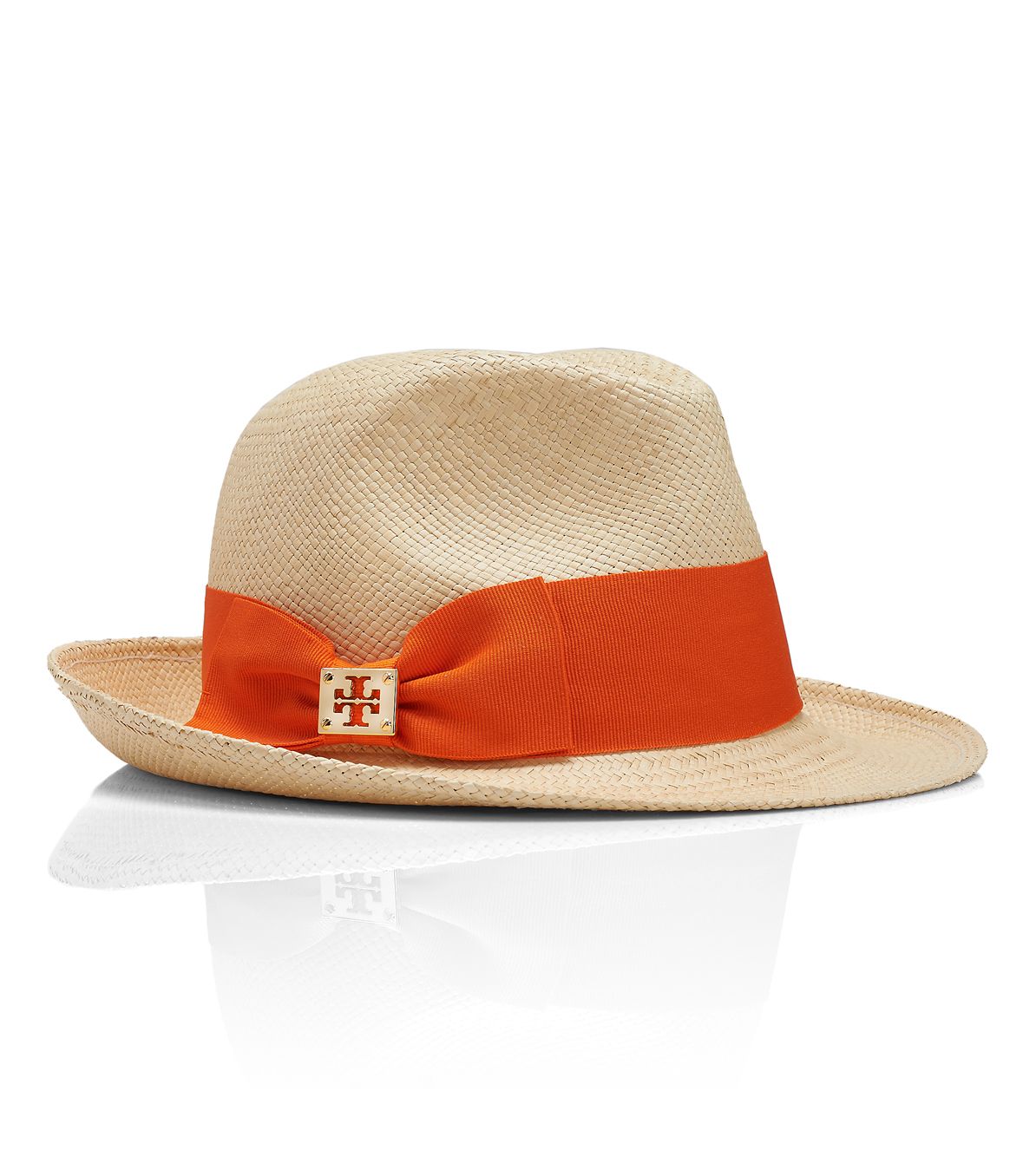 Tory Burch Classic Grosgrain Fedora in Natural | Lyst