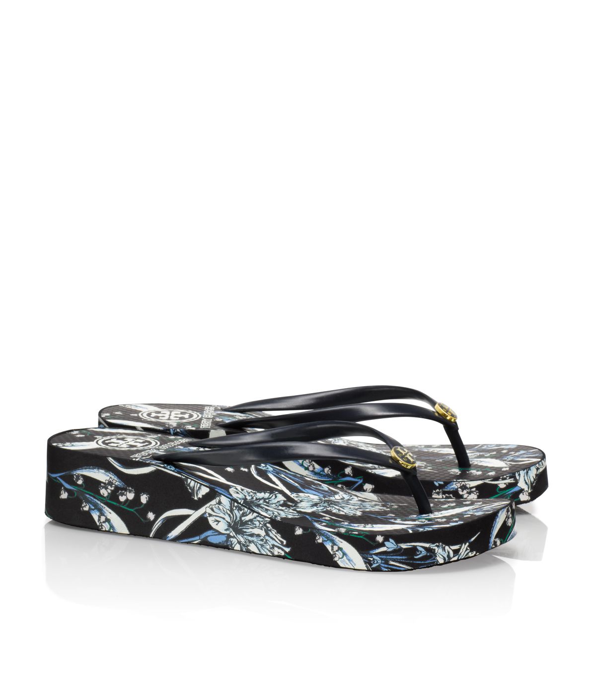 wedge flip flop white