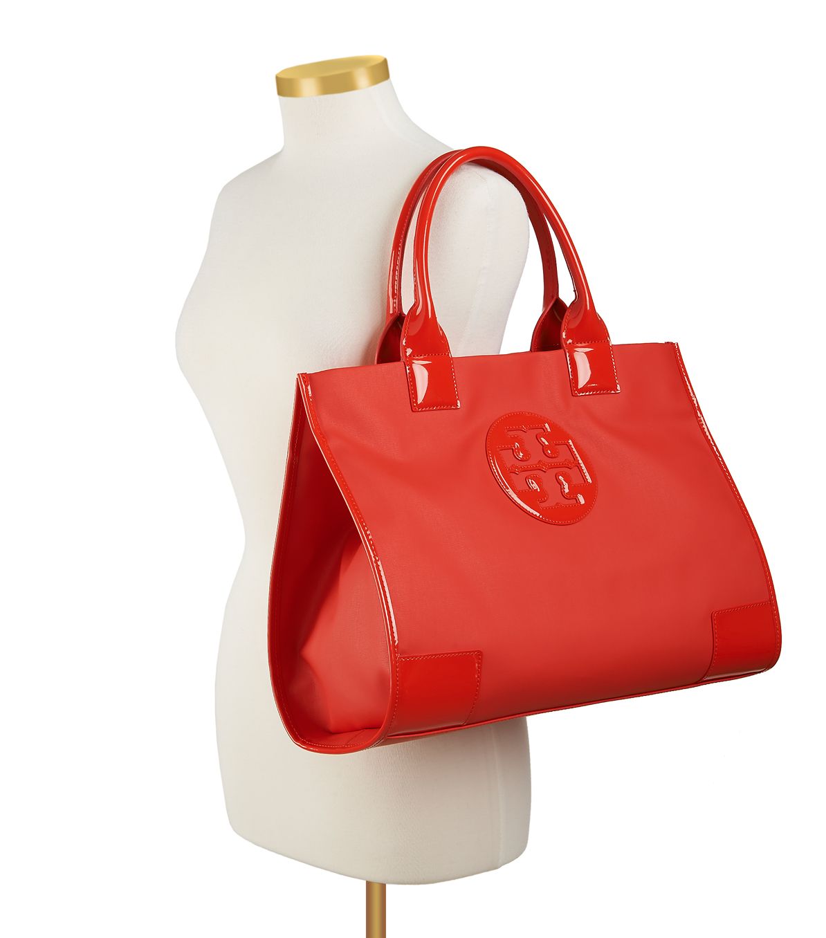 Buy the Tory Burch Nylon Ella Tote Bag Ruby Red
