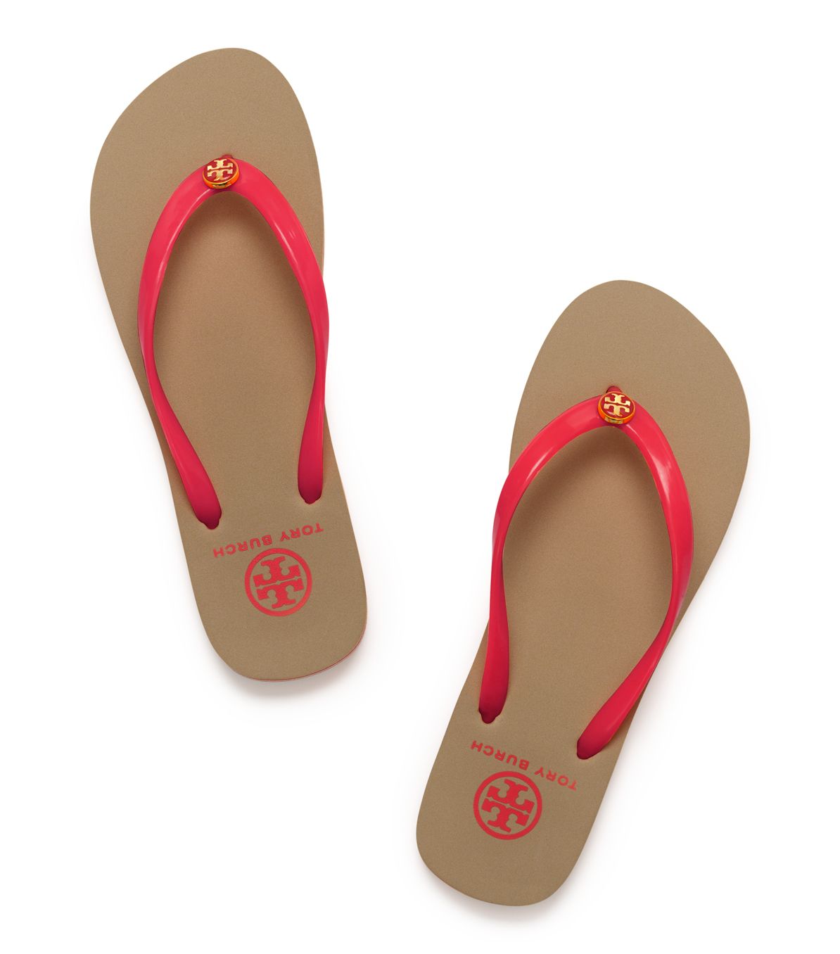 tory burch red flip flops