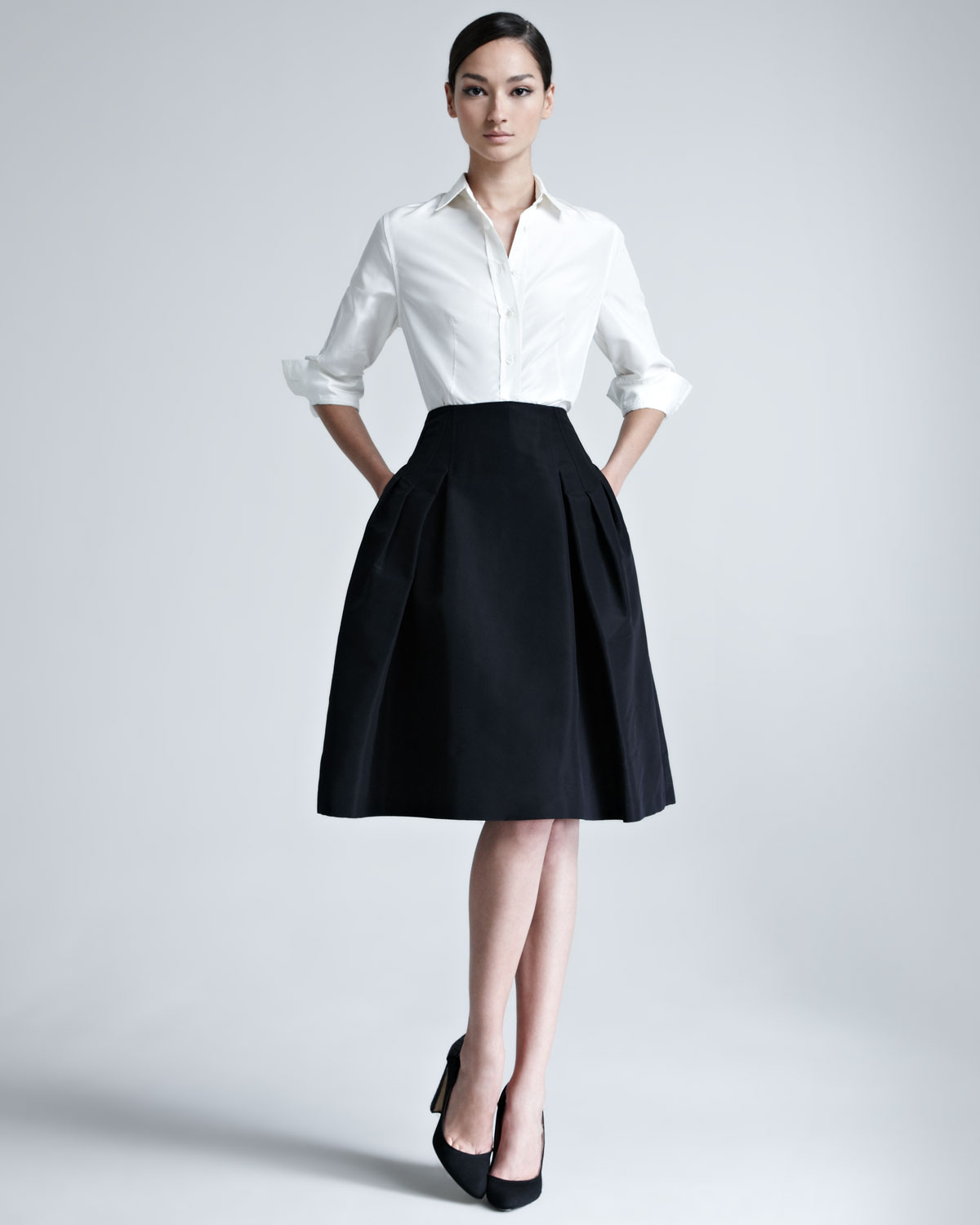 black skirt party