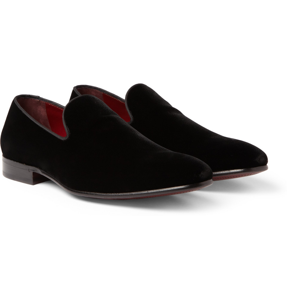 Dolce & Gabbana Velvet Slippers in Black for Men | Lyst