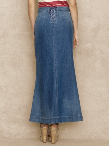 lauren ralph denim label skirt bey wash