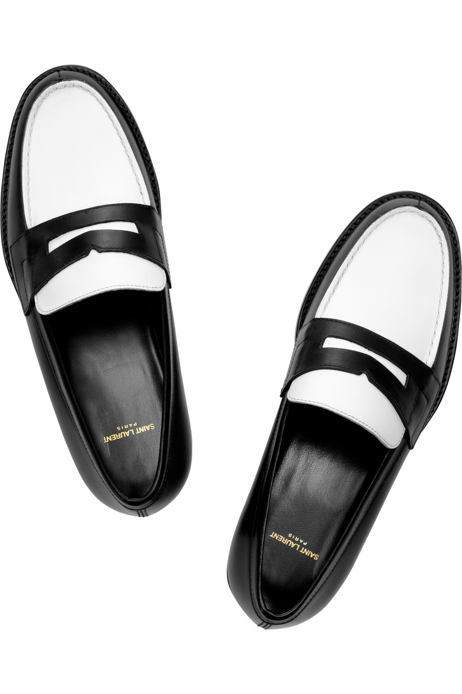 Saint Two-Tone Penny Loafers Black (White) - Lyst