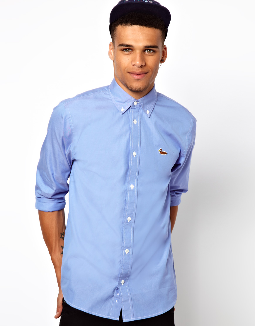 Carhartt Duck Shirt in Blue for Men | Lyst