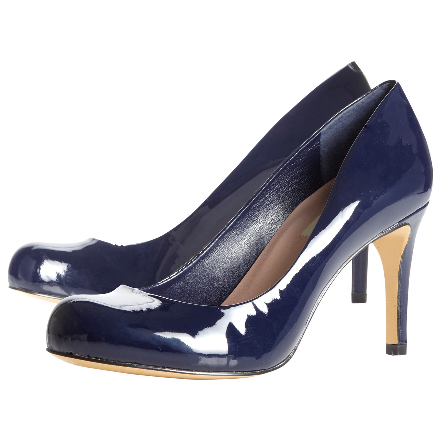 zonsondergang bout opgraven Dune Patent Leather Stiletto Heel Court Shoes in Blue | Lyst UK