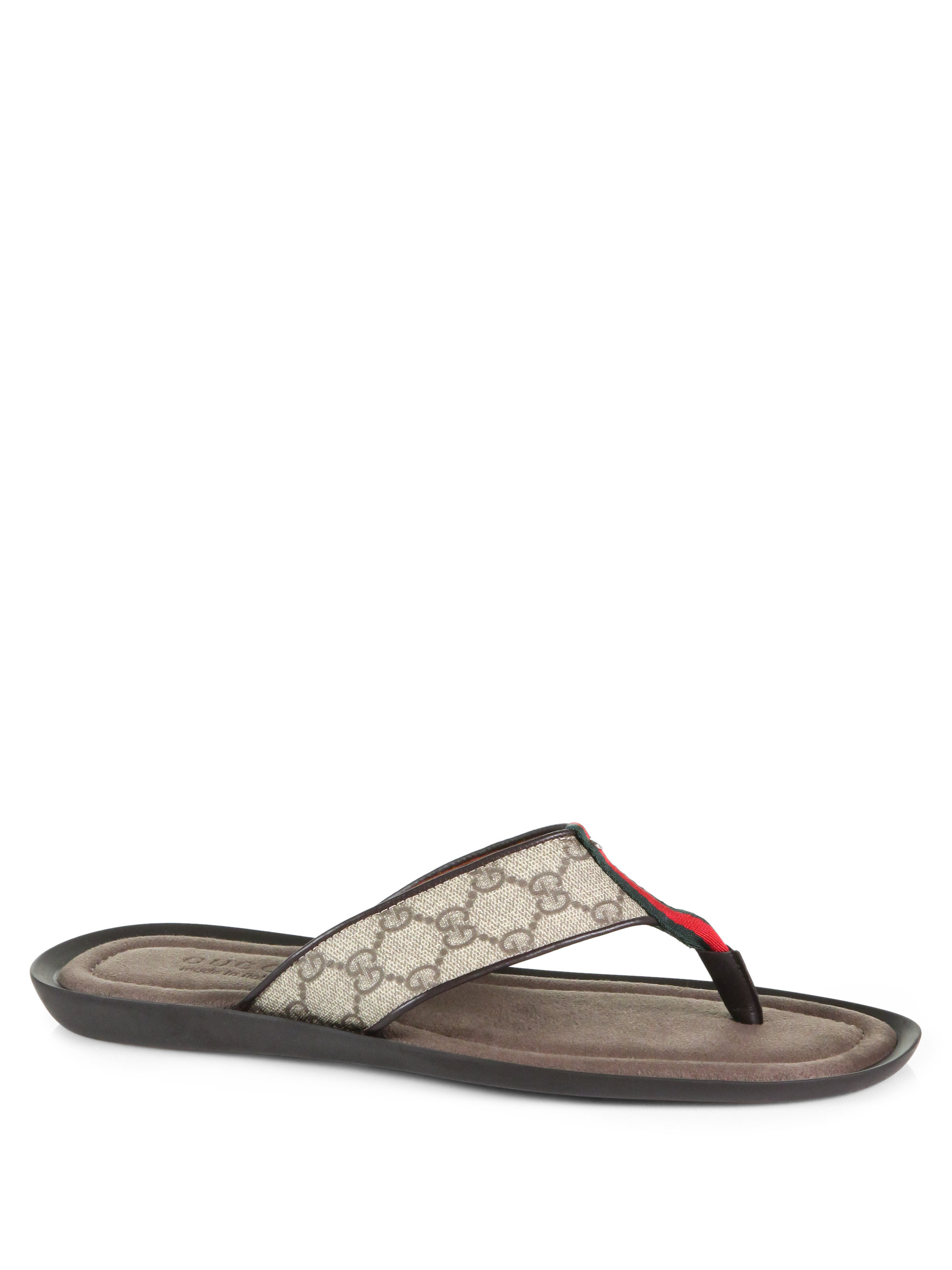 Gucci Thong Sandal in Gray - Lyst