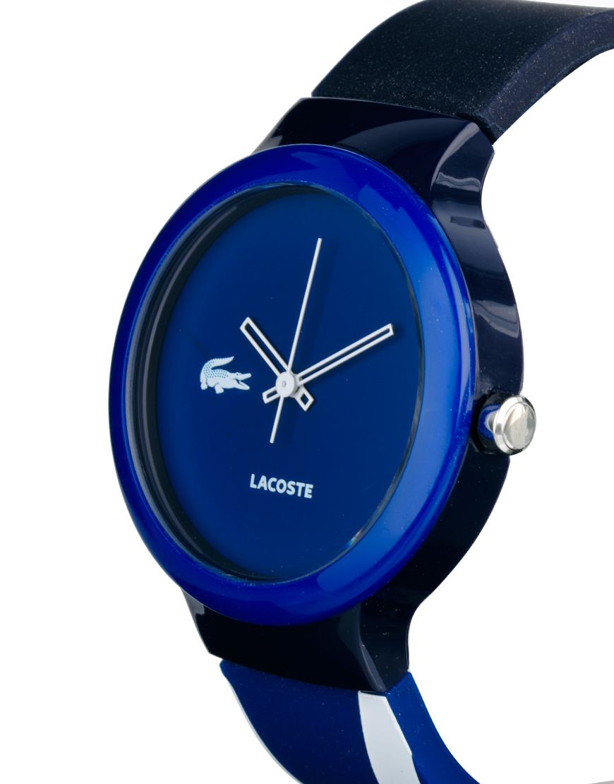 G-Shock Lacoste Purple Rubber Strap Watch in Blue for Men - Lyst