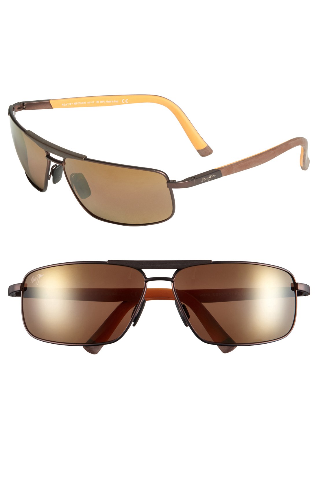 Maui Jim Keanu Polarizedplus2 64mm Sunglasses in Brown for Men (matte ...