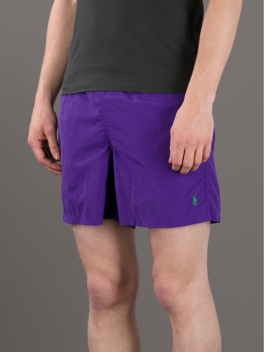 purple ralph lauren swim shorts