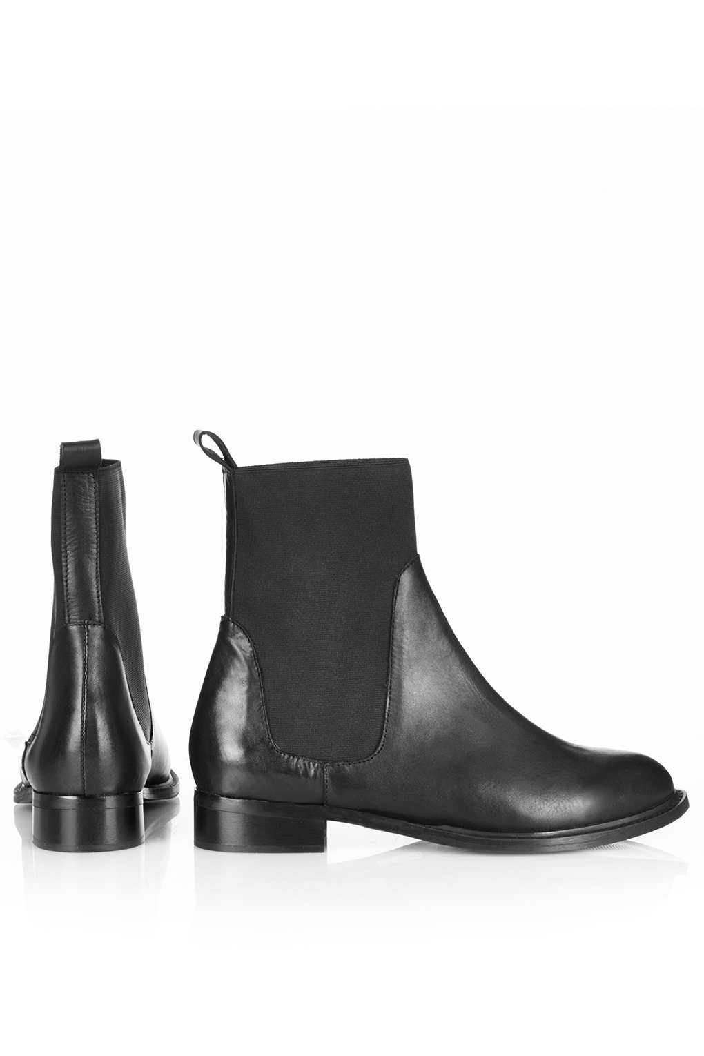 Lyst - Topshop Alite Elastic Chelsea Boots in Black