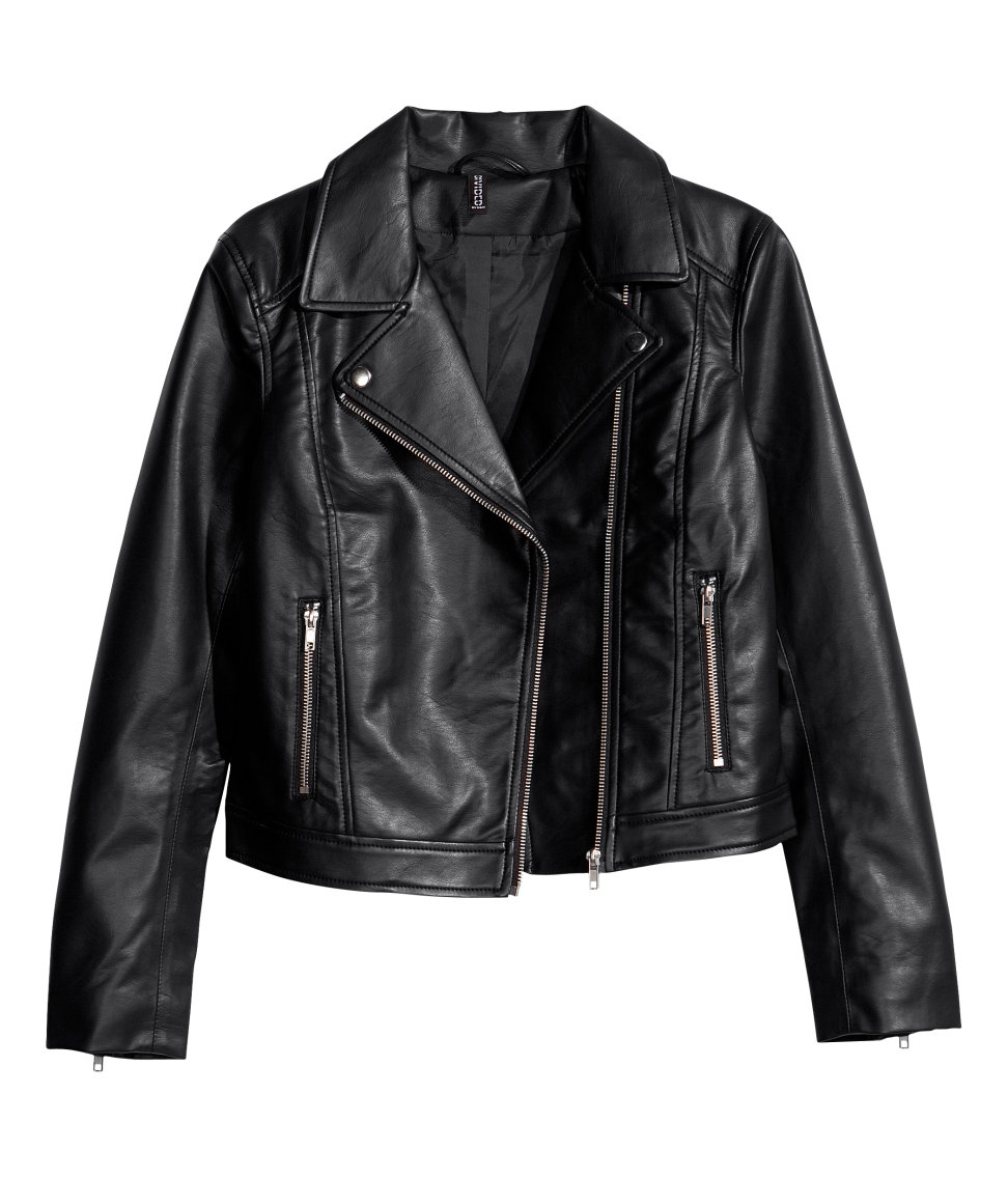h and m leather jackets