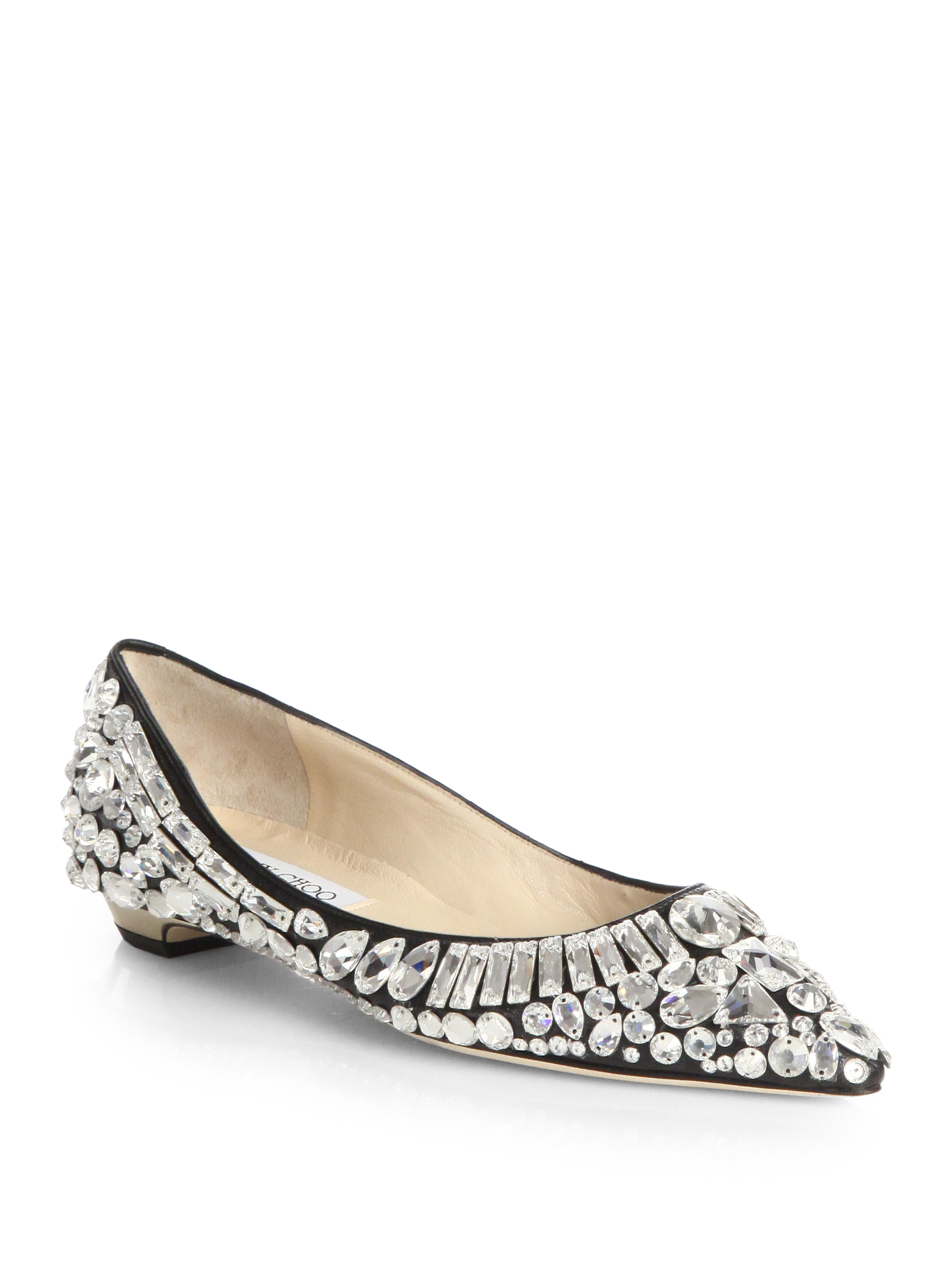 jeweled flat shoes