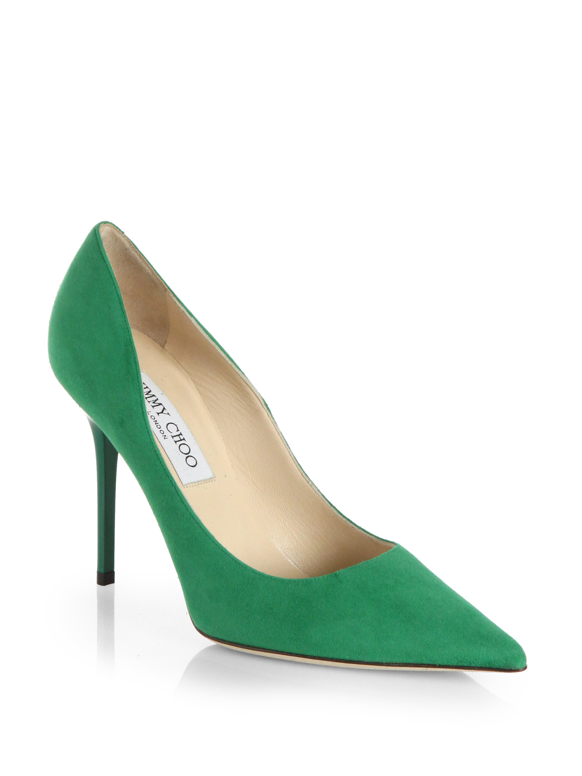 Jimmy Choo Abel Suede Pumps in Emerald 