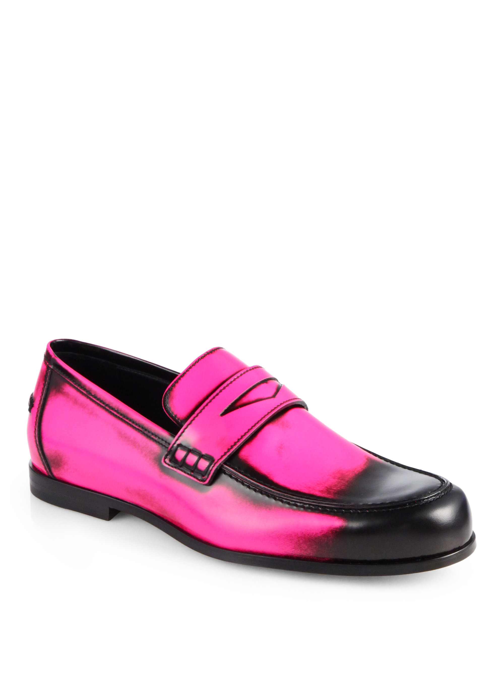 pink penny loafers