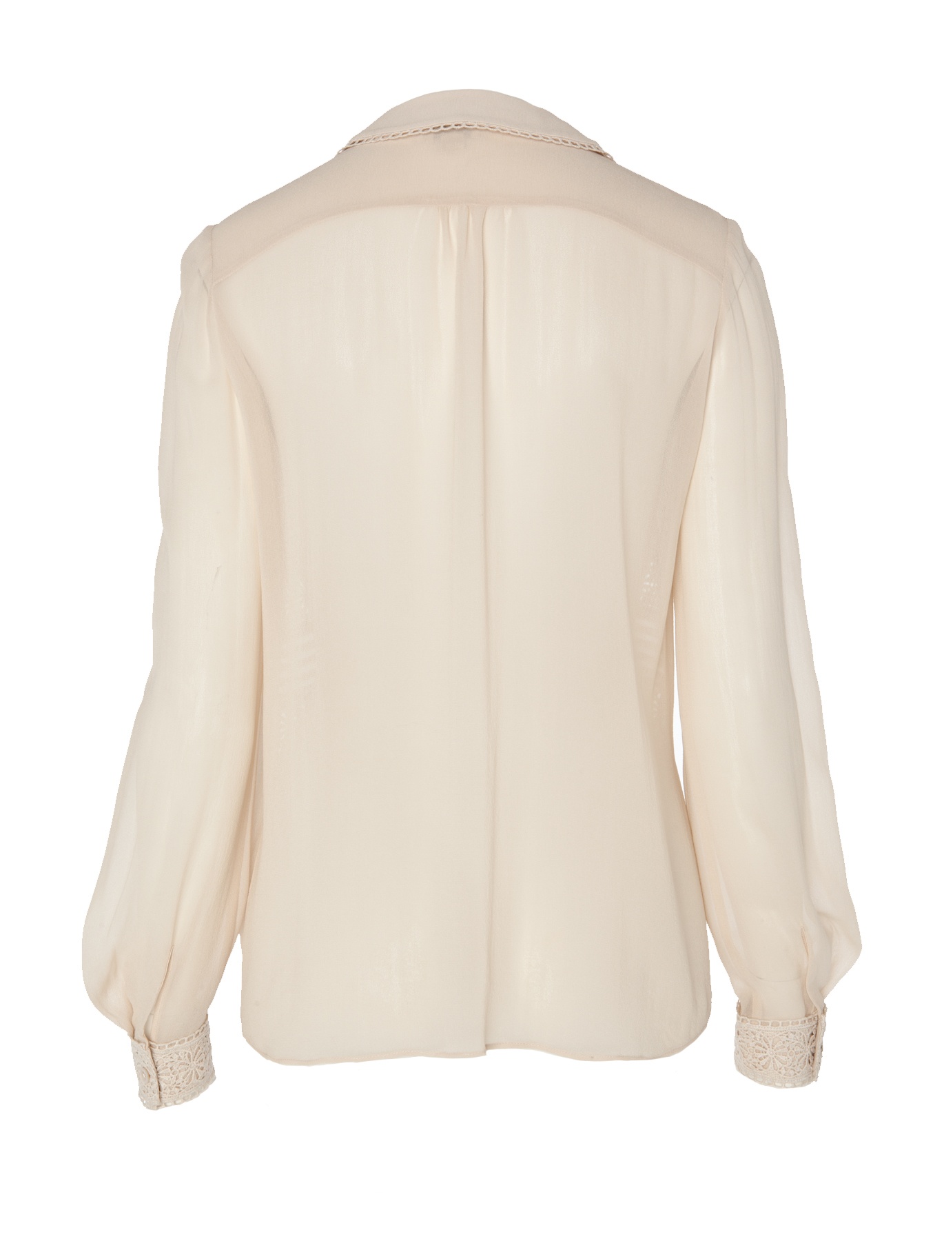 Temperley london Pleats and Lace Shirt in Natural | Lyst
