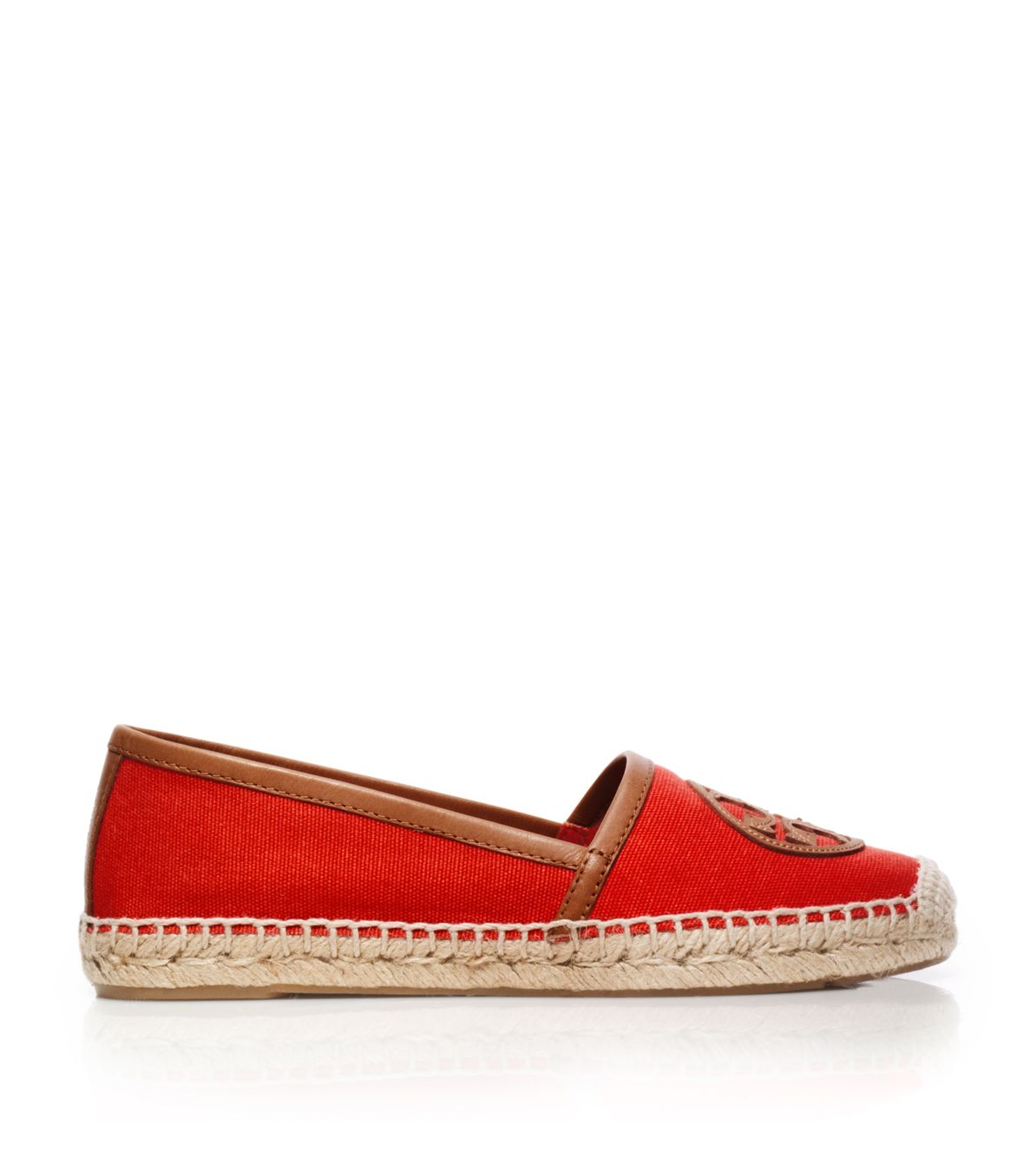 Lyst - Tory burch Angus Flat Espadrille in Red