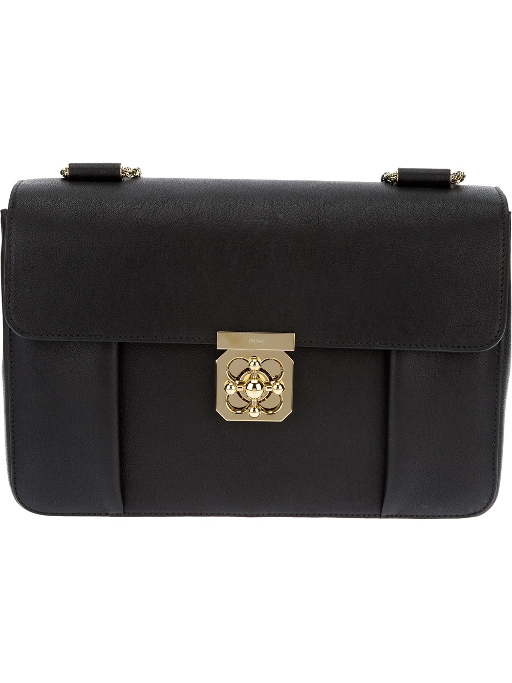 Chlo Large Elsie Shoulder Bag in Black | Lyst  