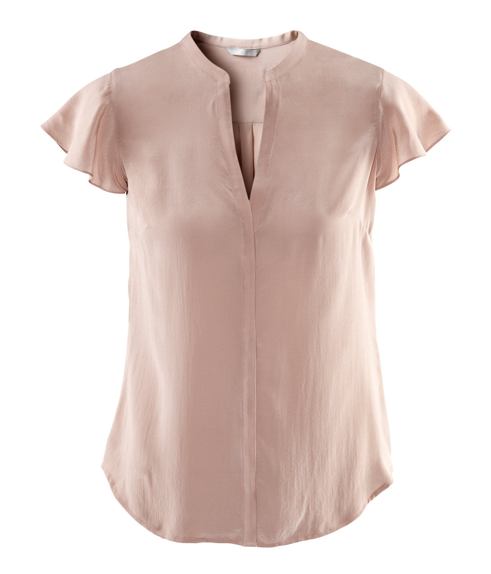 h and m silk shirt