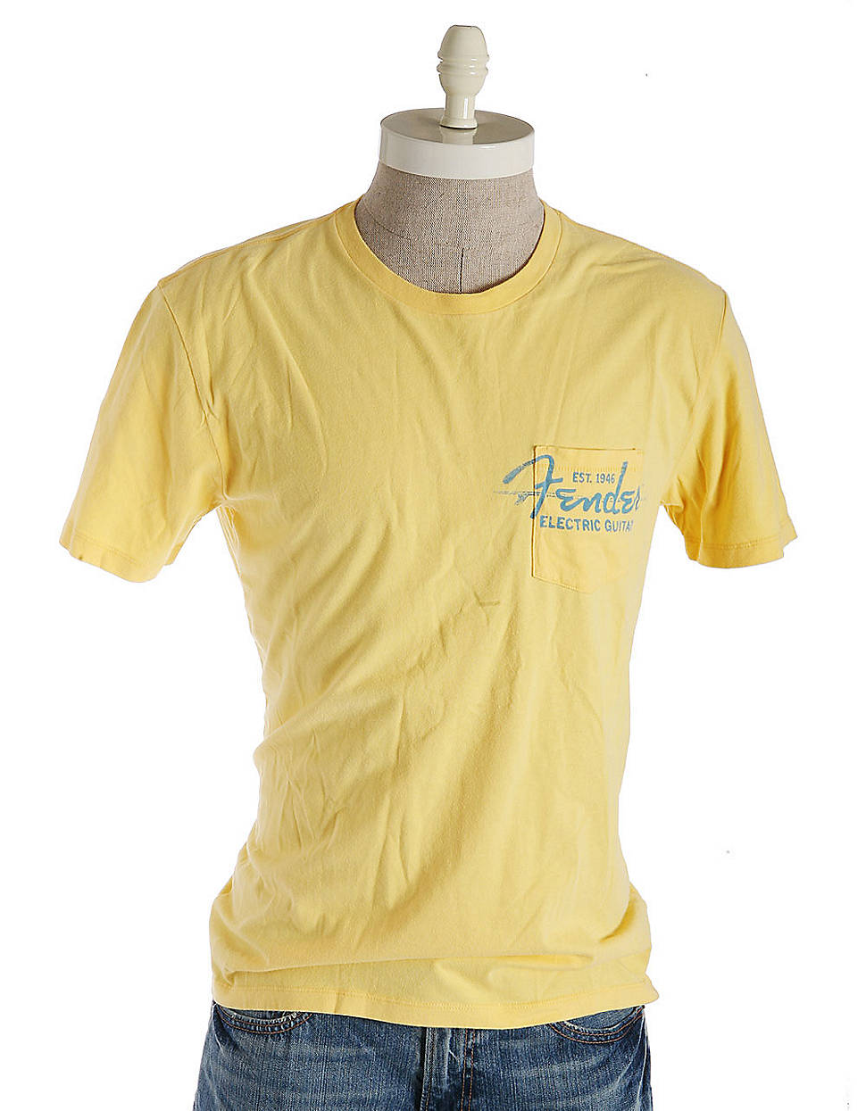 Lucky Brand Fender Electric Guitar Graphic Tee in Yellow for Men Lyst