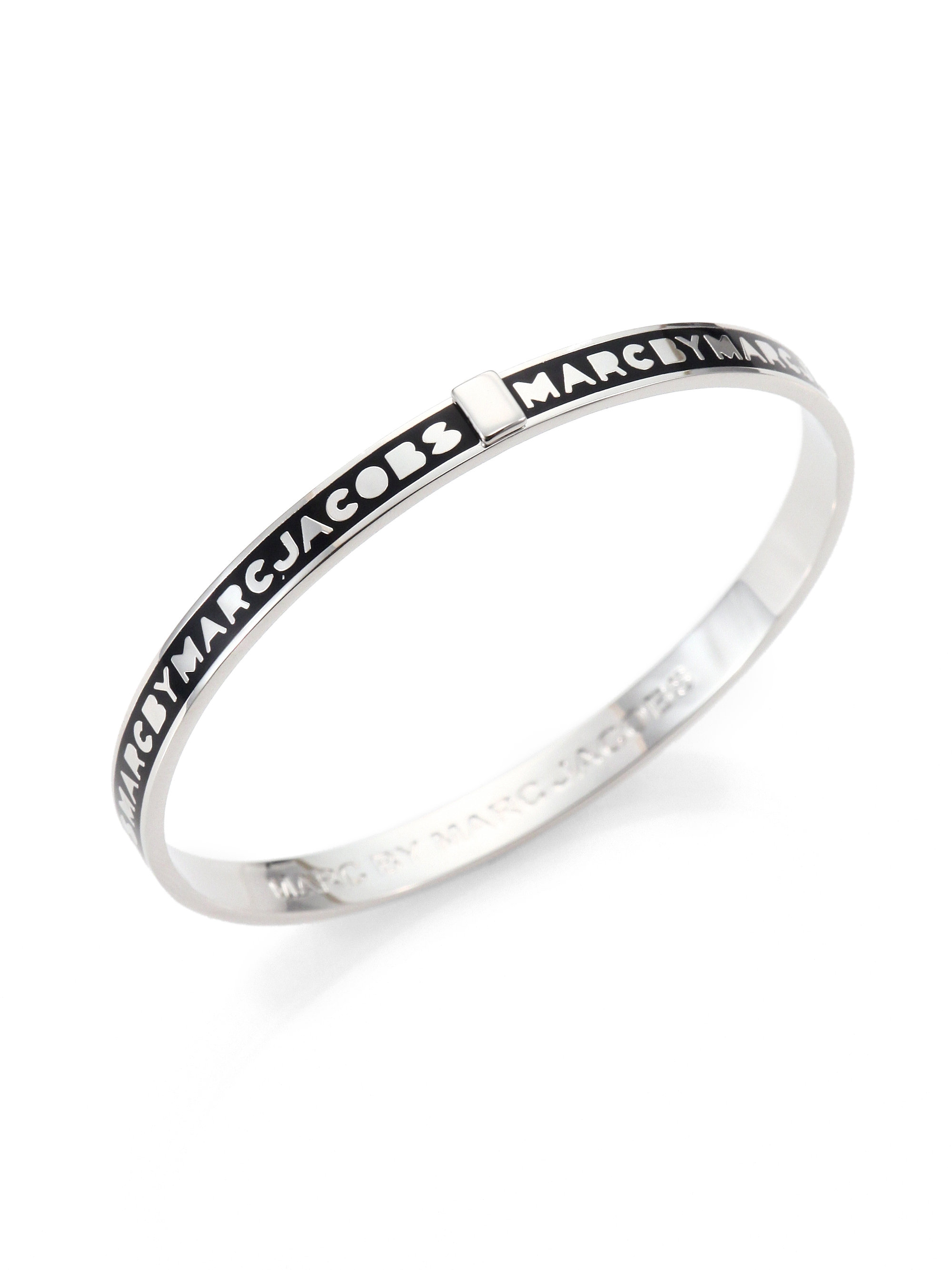 Lyst - Marc By Marc Jacobs Skinny Logo Bangle Bracelet in Metallic