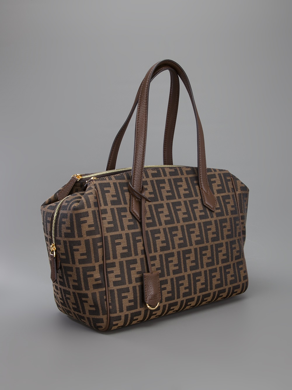 Fendi Vintage Zucchino Bowler Bag - Brown Handle Bags, Handbags - FEN284634