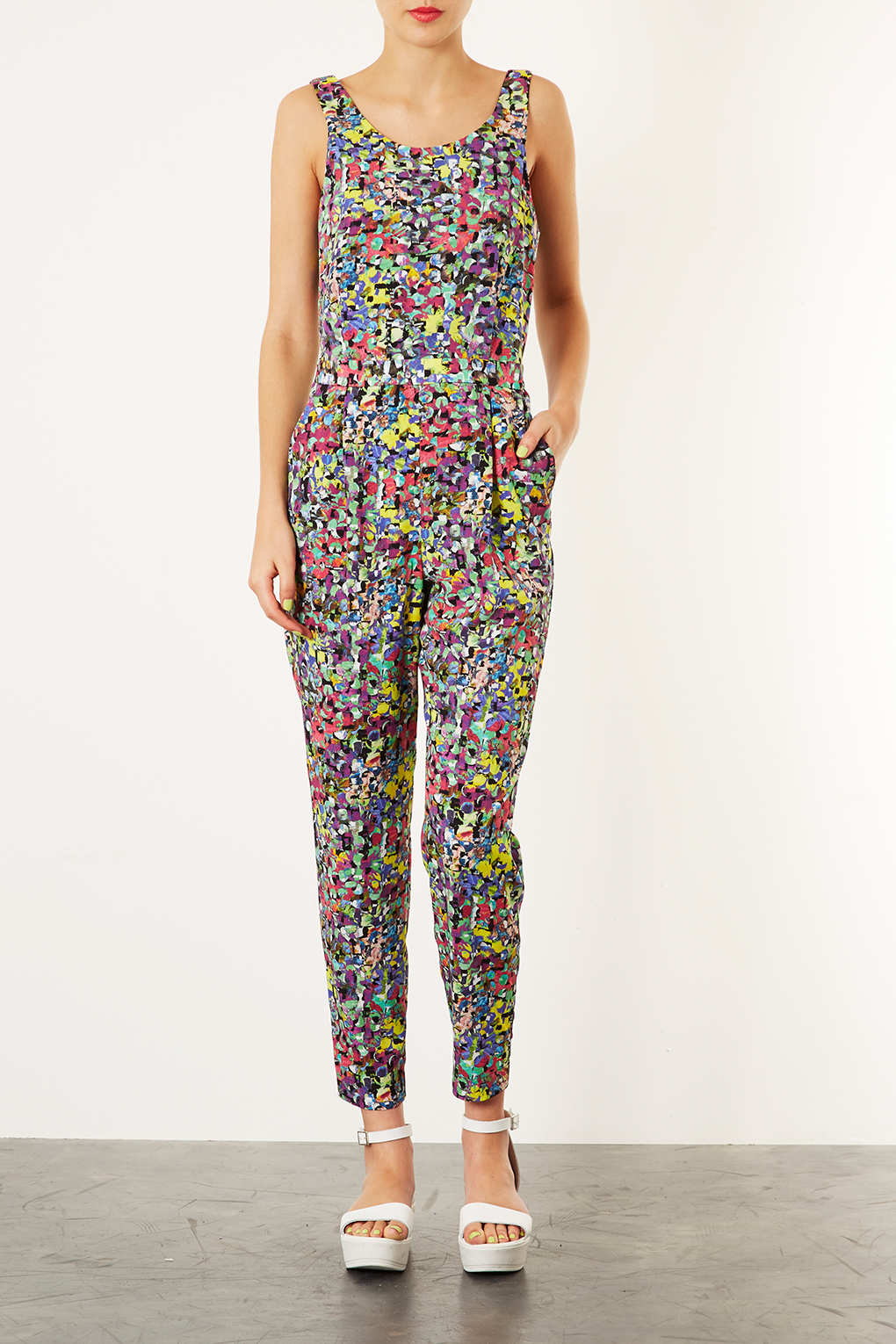 bright multi coloured jumpsuit