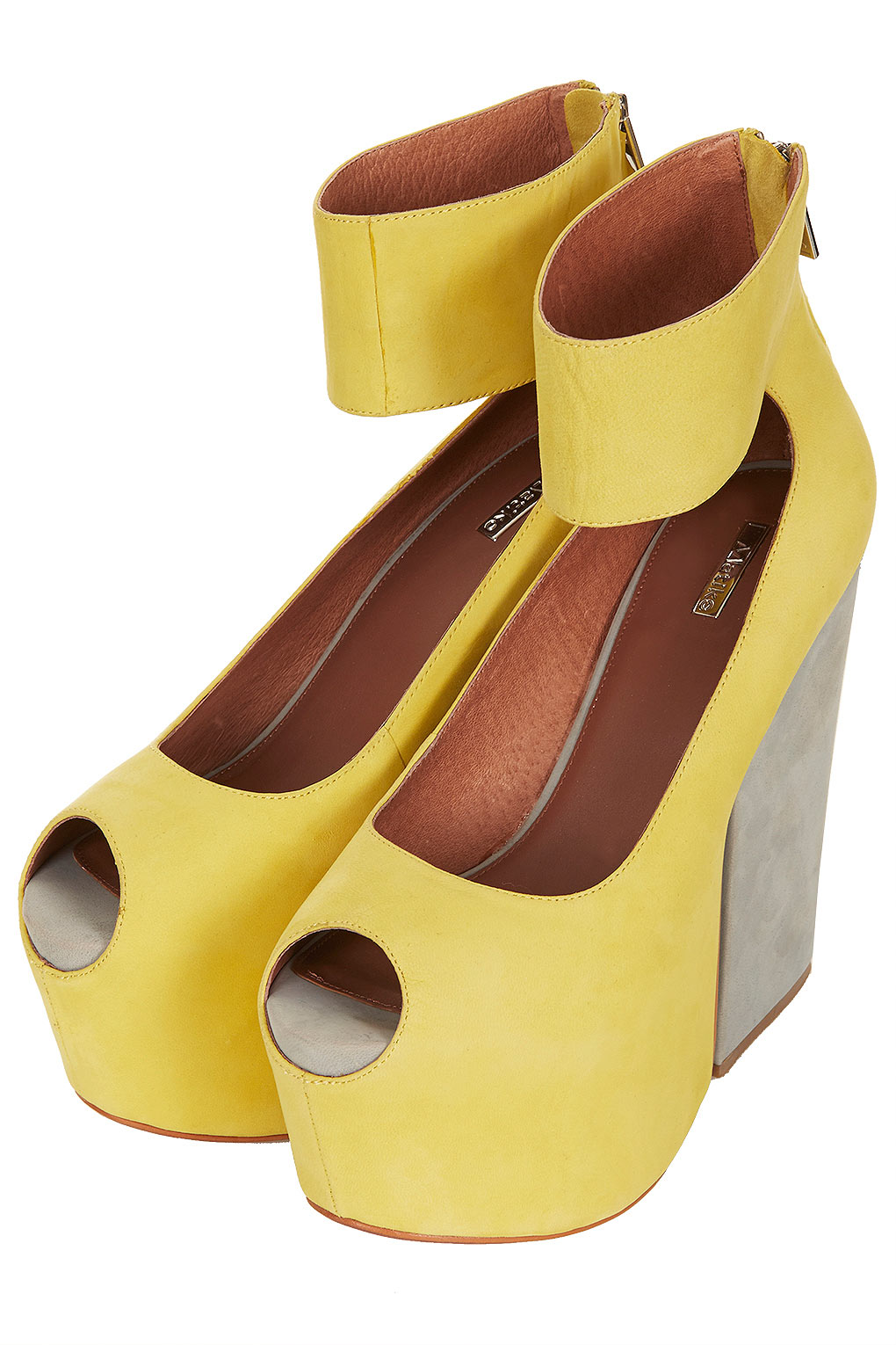 yellow heels wedges