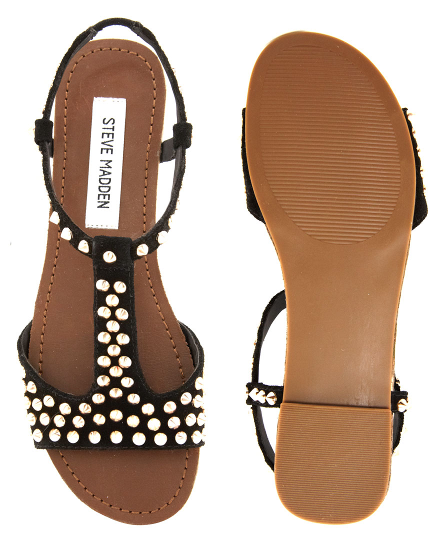 steve madden flat sandals with studs