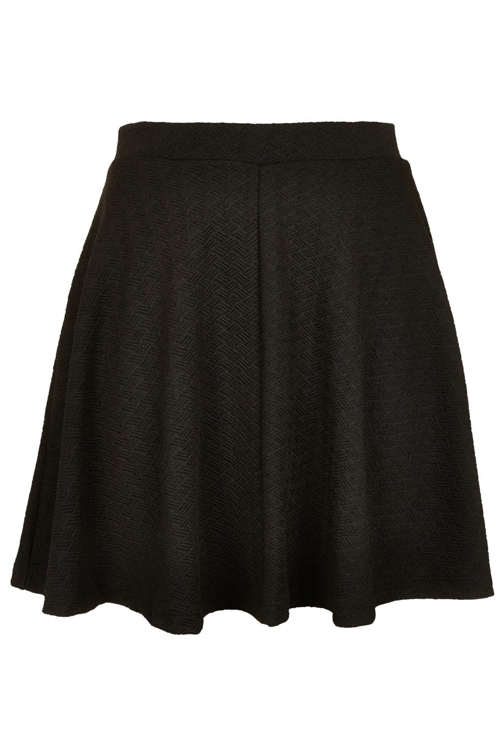 Textured Skater Skirt in Black Lyst