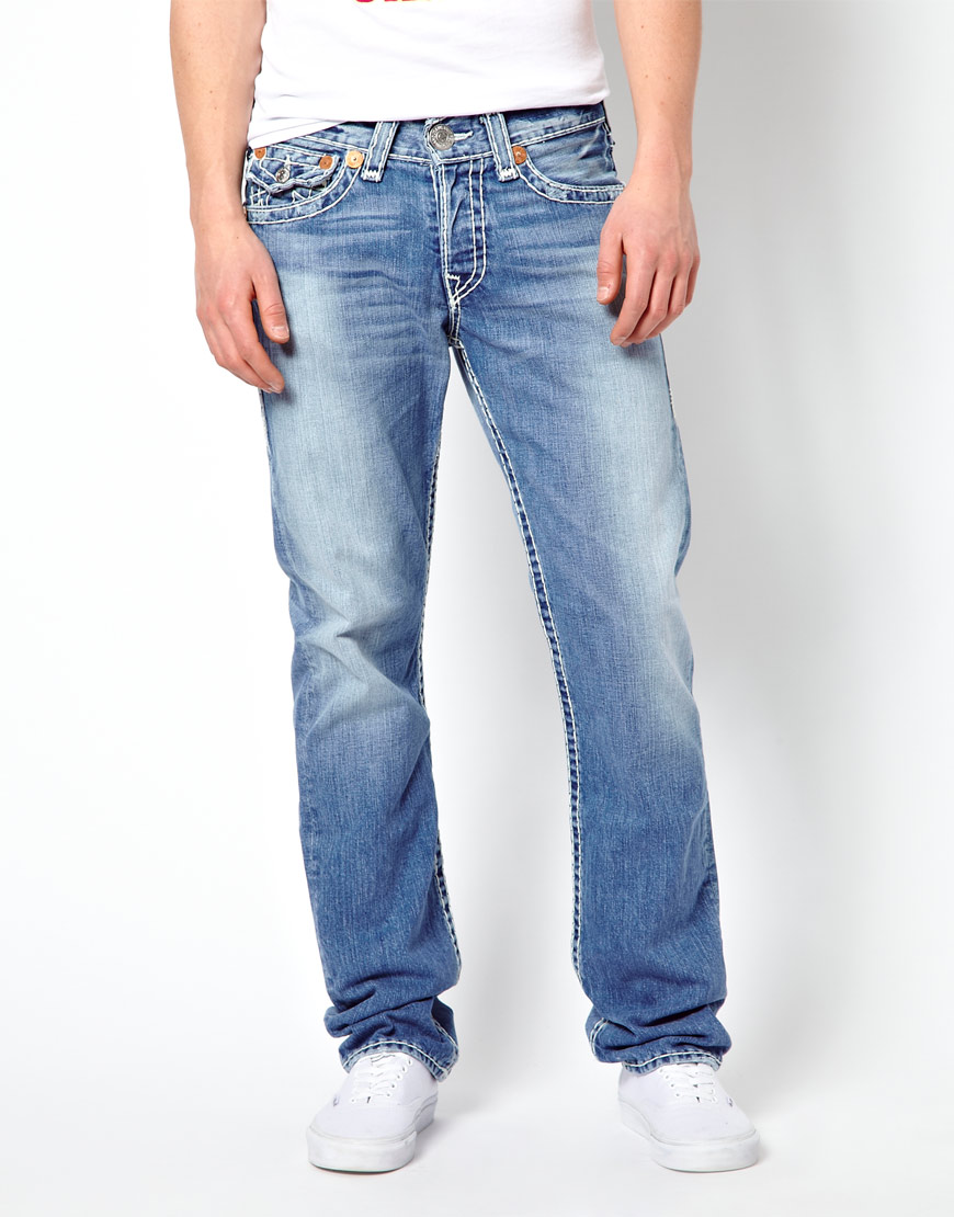 ASOS True Religion Jeans Jack Super T Regular Tapered Fit Flap Pocket Mid  Drifter Wash in Blue for Men - Lyst