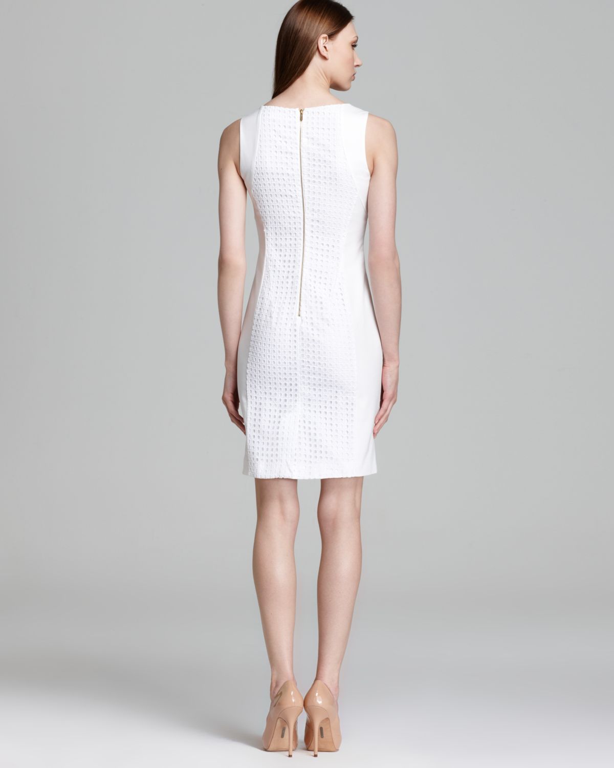 calvin klein white cocktail dress