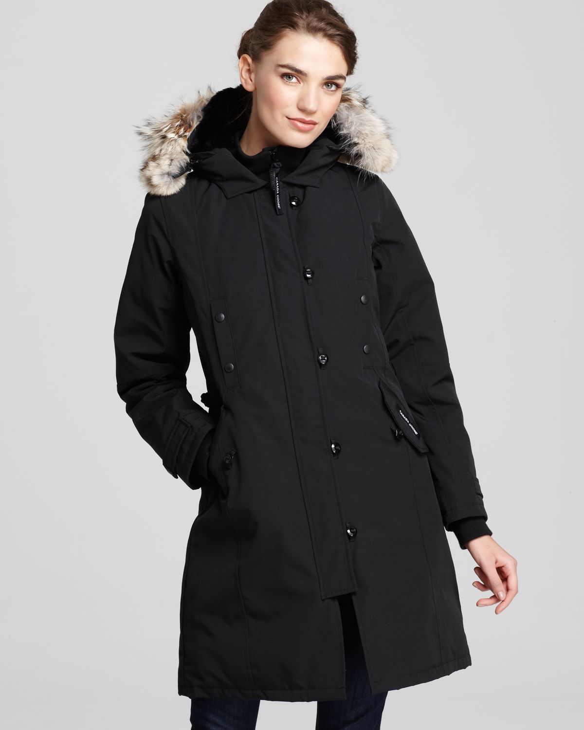 Canada goose Kensington Parka in Black | Lyst