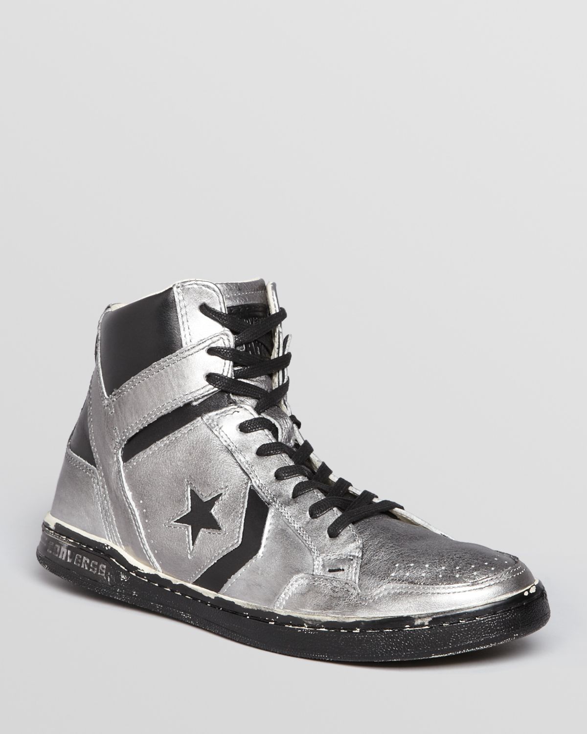 Converse By John Varvatos Weapon Metallic Leather High Top Sneakers for Men  | Lyst
