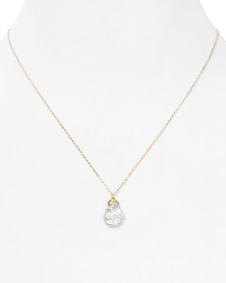 Dogeared One in A Million Keshi Pearl Necklace 18 in Gold ...