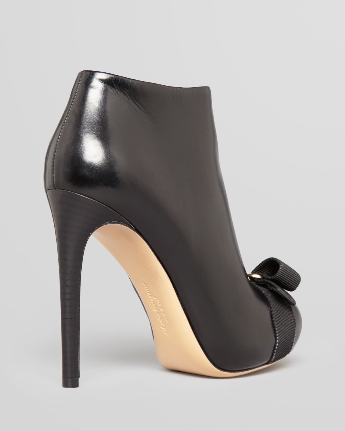 black platform bootie heels