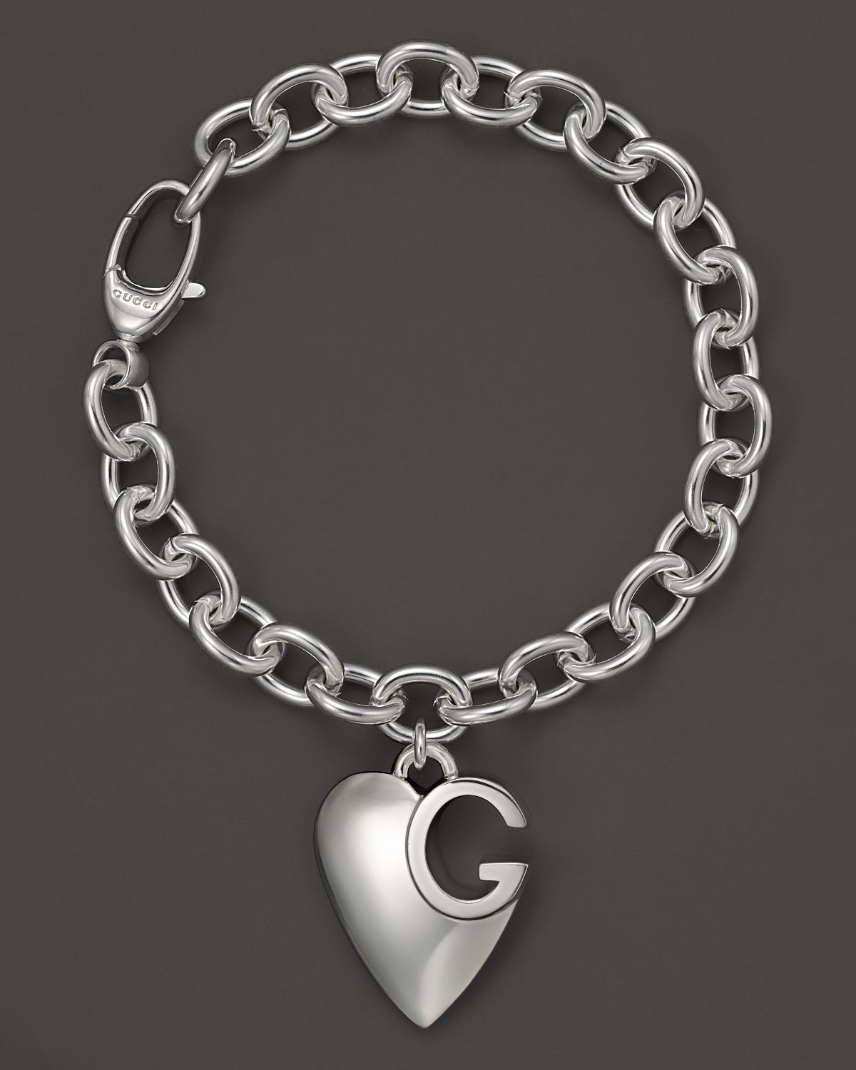 miste dig selv kom sammen Gnide Gucci Sterling Silver Lucky Charms Bracelet with Heart Charm in Metallic |  Lyst