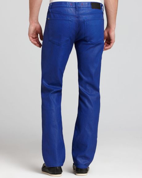 Hugo Boss 708 Waxed Slim Fit Jeans in Blue for Men | Lyst