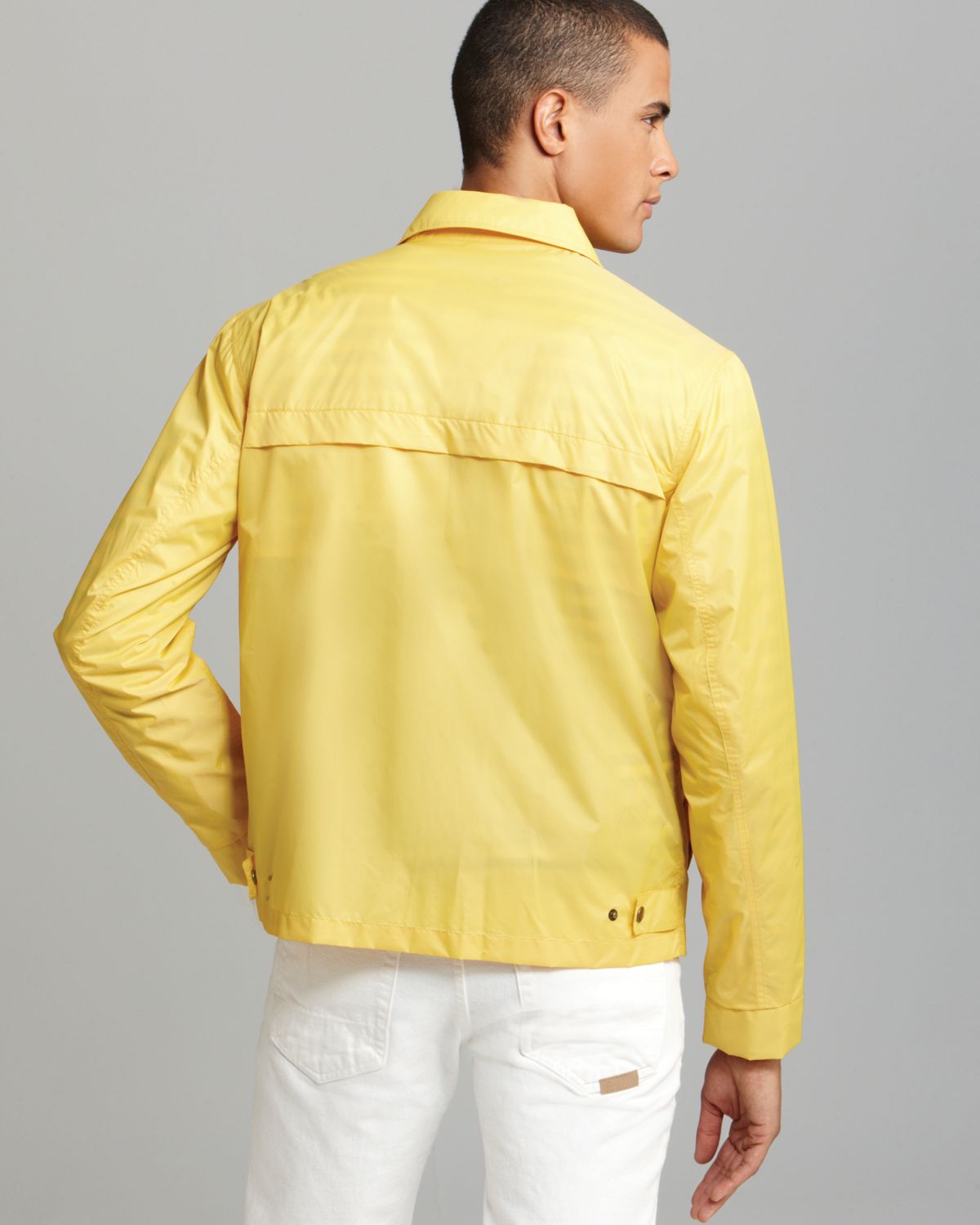 Lacoste Lightweight Packable Jacket in Yellow for Men Lyst