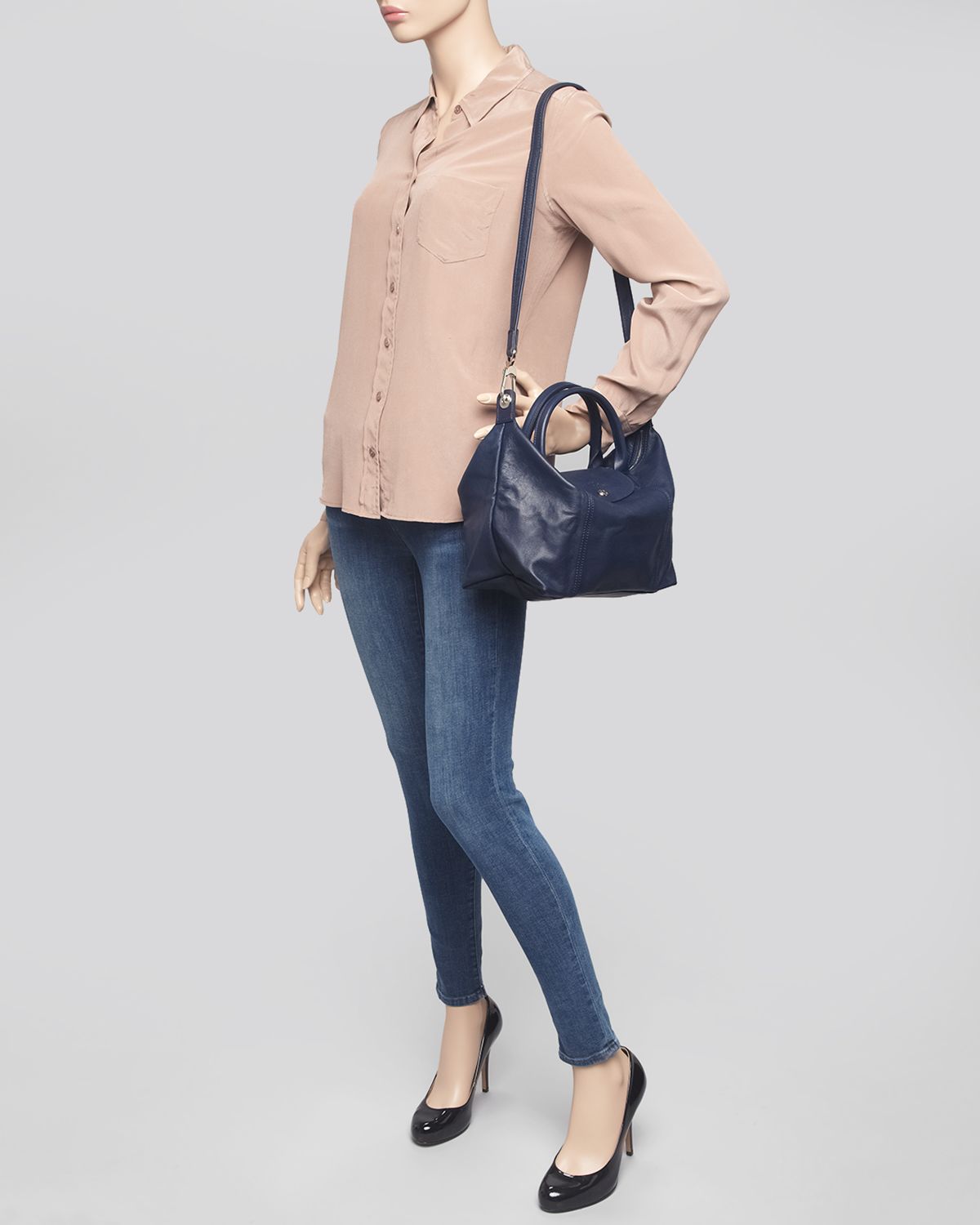 Satchel Le Pliage Cuir Medium Satchel Le Pliage Cuir Medium