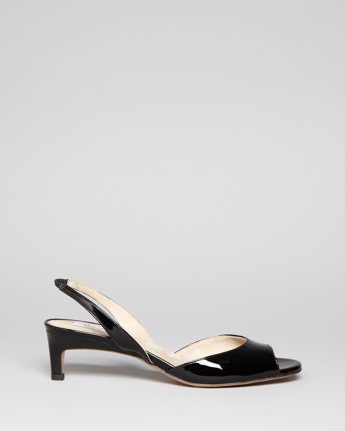 black slingback low heel
