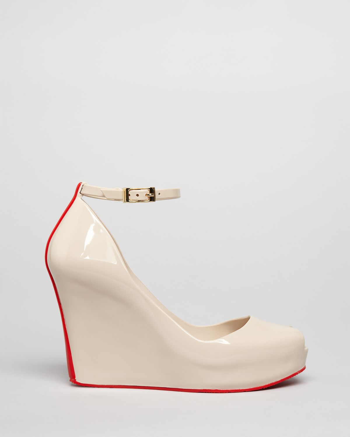 Melissa Jelly Peep Toe Platform Wedge Pumps - Patchuli V in Natural | Lyst