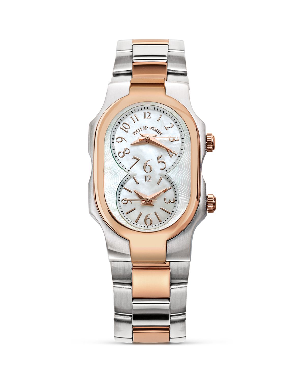 Philip Stein Small Signature Two Tone Rose Gold Watch Head, 27mm in Gray |  Lyst